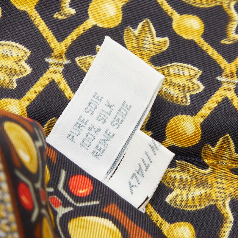 ディオール スカーフ ブラック マルチカラー シルク レディース Dior 【中古】
