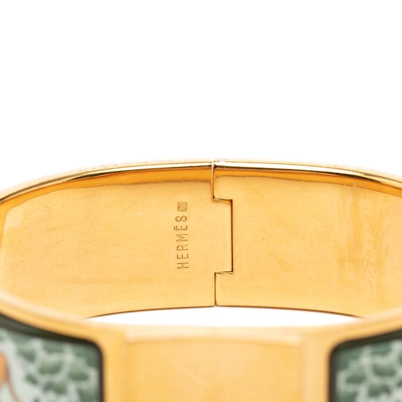 HERMES（エルメス） エマイユGM ロケ 七宝焼き バングル ゴールド 
