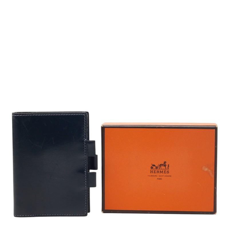 HERMES（エルメス） アジャンダPM 手帳カバー システム手帳 ネイビー 