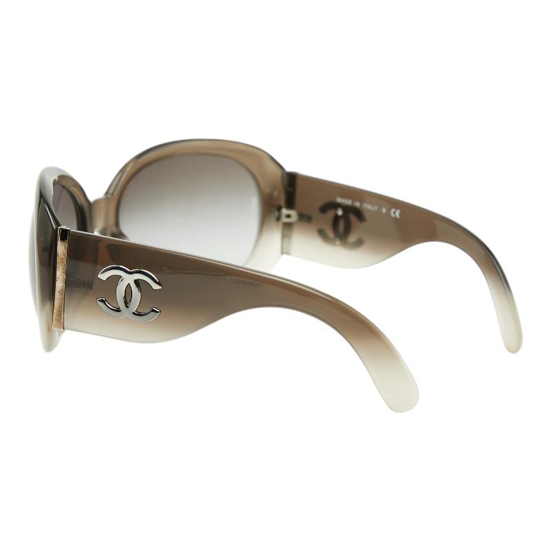 CHANEL ココマーク 5382-A カラーレンズ 度なし メガネ 眼鏡 サングラス カーキ レディース シャネル【中古】4-0127G◎ CHANEL ココマーク 5382-A カラーレンズ 度なし メガネ 眼鏡