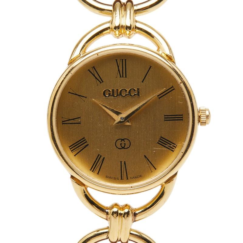 GUCCI（グッチ） 腕時計 6000 クオーツ ゴールド文字盤 ステンレス