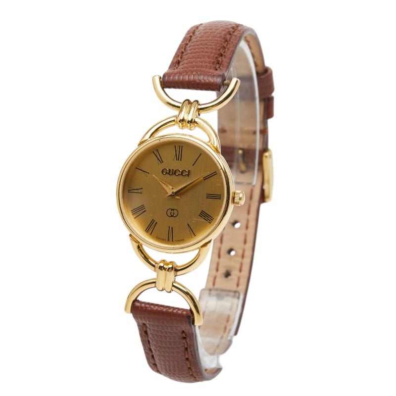 GUCCI（グッチ） 腕時計 6000 クオーツ ゴールド文字盤 ステンレス