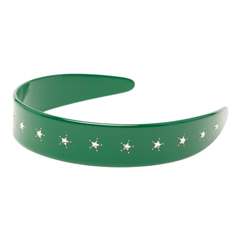 グッチ × アディダス adidas トレフォイル カチューシャ ヘアアクセサリー グリーン プラスチック レディース GUCCI 【中古】_1