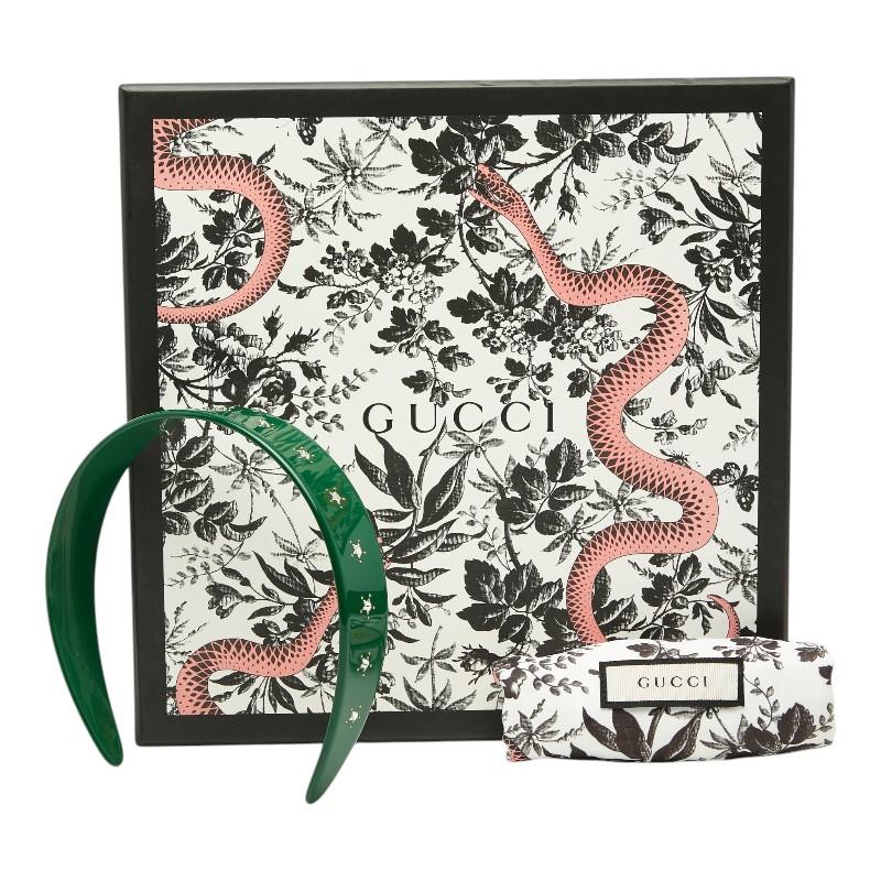 グッチ × アディダス adidas トレフォイル カチューシャ ヘアアクセサリー グリーン プラスチック レディース GUCCI 【中古】_5