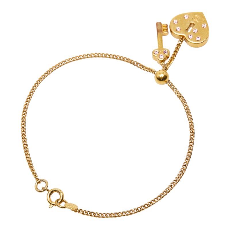 ハート ココマーク ブレスレット ゴールド CHANEL（シャネル） ココマーク ハート キー 鍵 ブレスレット ゴールド