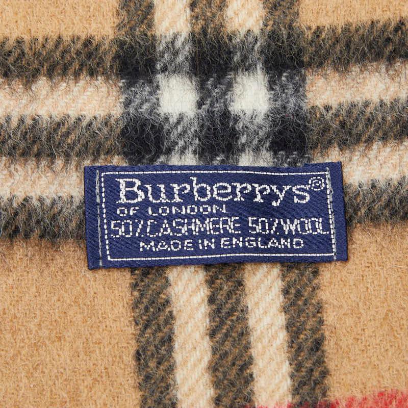 現行品 バーバリー BURBERRY ノバチェック マフラー カシミヤ ウール BURBERRY（バーバリー） ノバチェック マフラー ブラウン カシミヤ