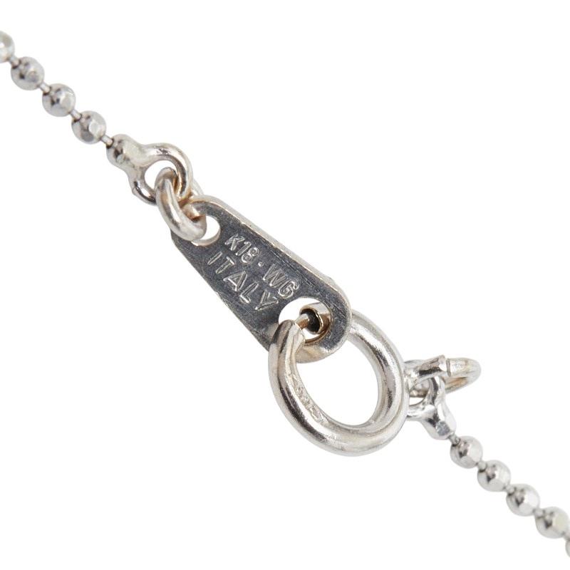 K18WG ホワイトゴールド ダイヤ0.25ct クロスモチーフ ペンダント