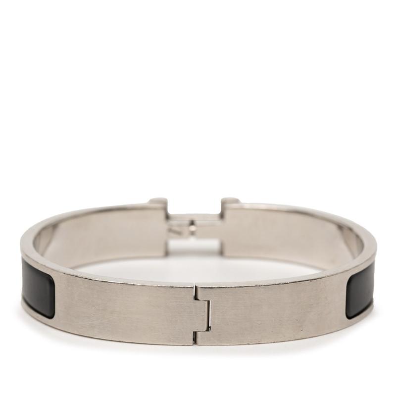 エルメス クリックH PM バングル ブレスレット シルバー ブラック メタル レディース HERMES 【中古】_2