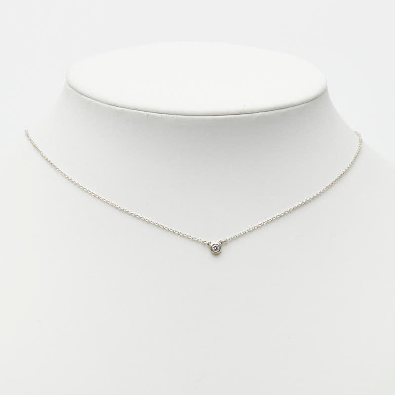ティファニー バイザヤード ネックレス シルバー925 ダイヤモンド TIFFANY&Co.（ティファニー） バイザヤード 1P ダイヤモンド