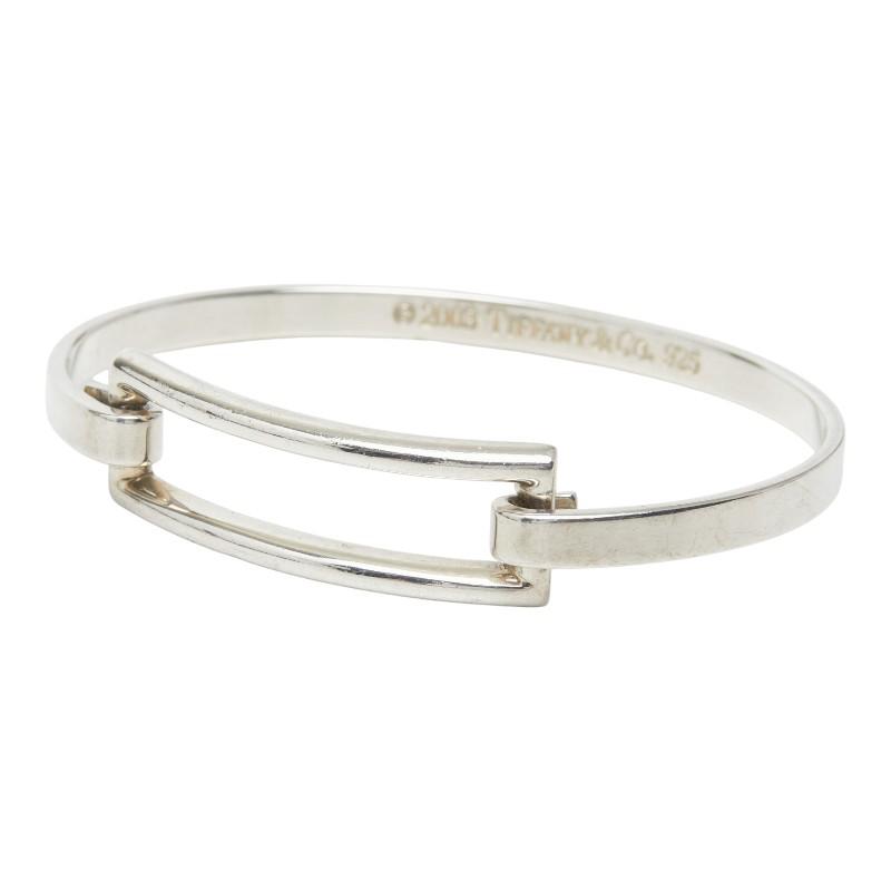 【中古】ティファニー オープンスクエア ブレスレット バングル 925 TIFFANY&Co.（ティファニー） オープン レクタングル スクエア