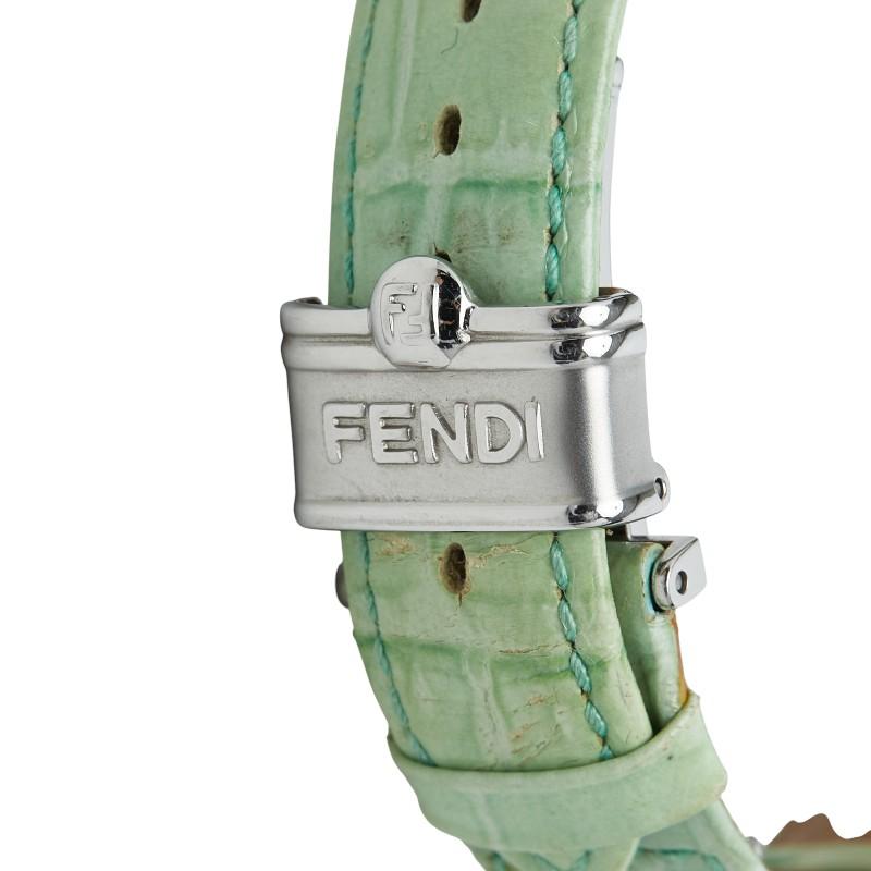 フェンディ オロロジ クロノグラフ 腕時計 050-4500L クオーツ グリーン文字盤 ステンレススチール レディース FENDI 【1-0264363】 FENDI（フェンディ） オロロジ クロノグラフ 腕時計 050-4500L