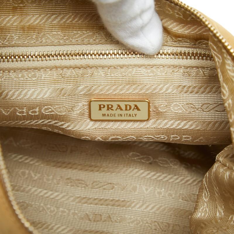 PRADA プラダ ナイロン チェーン ハンドバッグ ベージュ レディース PRADA（プラダ） ロゴ チェーン ワンショルダーバッグ ベージュ