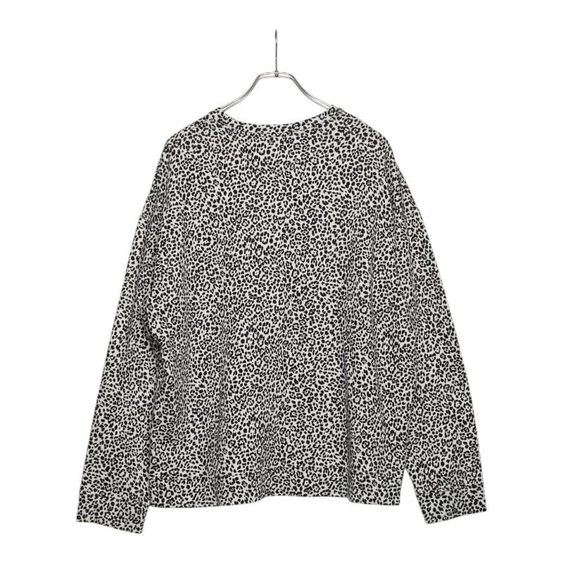 ヴァレンティノ ロゴプリント レオパード スウェット トレーナー サイズ L ブラック ホワイト コットン ポリウレタン VALENTINO 【中古】