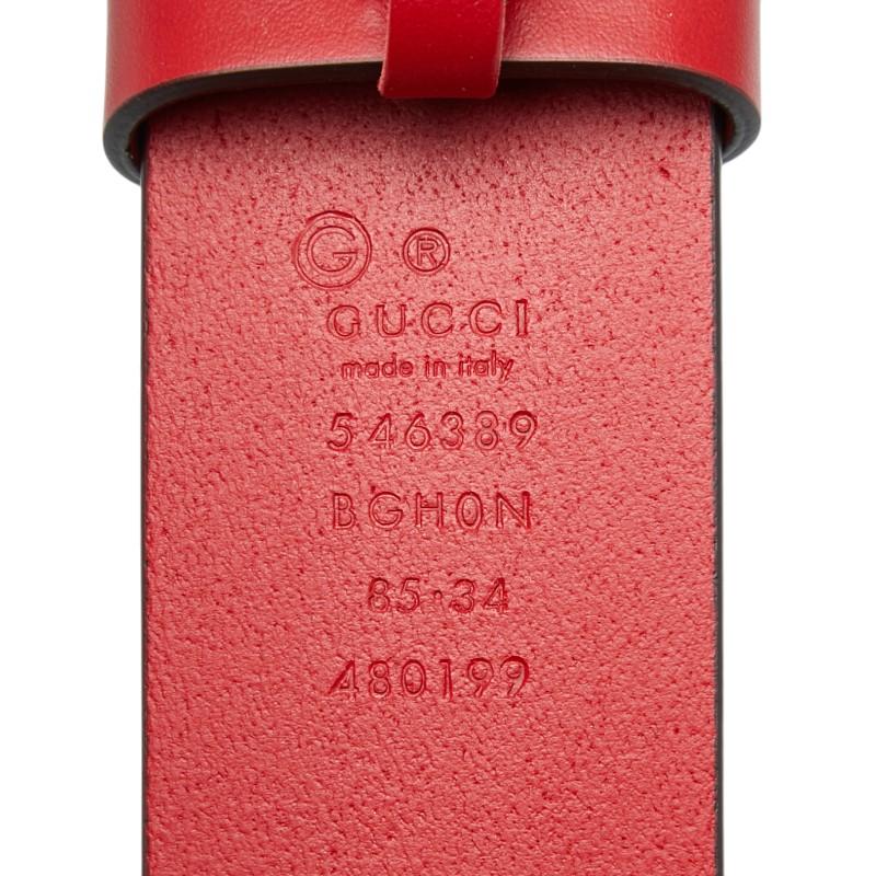美品 グッチ インターロッキングG Gロゴ ベルト 無地 546389 レザー メンズ GUCCI 【1-0264536】 GUCCI（グッチ） インターロッキングG Gロゴ ベルト 無地 546389