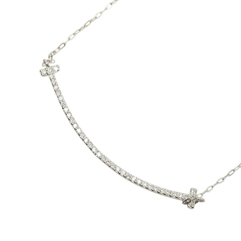 Pt900 プラチナ Pt850 ダイヤ0.12ct スマイルモチーフ ペンダント