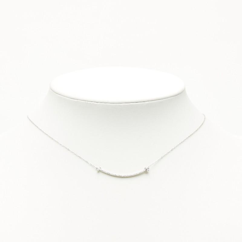 Pt900 プラチナ Pt850 ダイヤ0.12ct スマイルモチーフ ペンダント