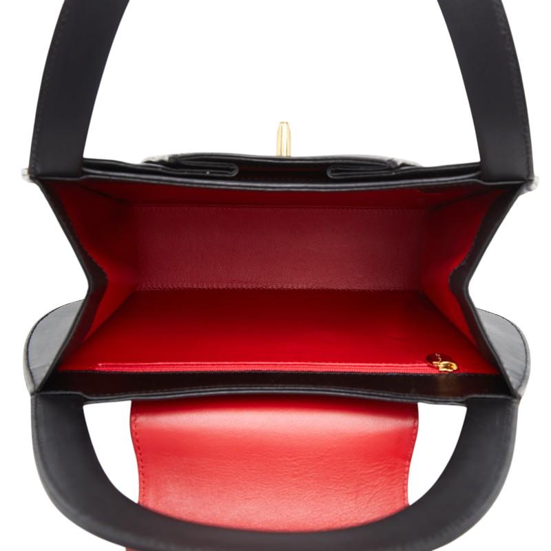 美品 Cartier カルティエ パンテール ハンドバッグ ブラック レザー Cartier（カルティエ） パンテール ハンドバッグ ブラック レザー