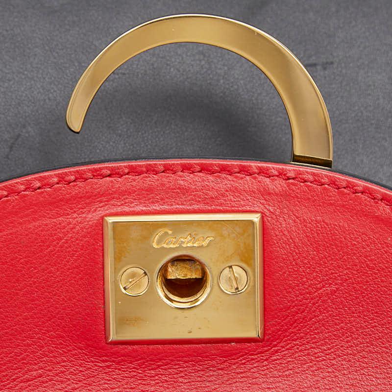 Cartier（カルティエ） パンテール ハンドバッグ ブラック レザー