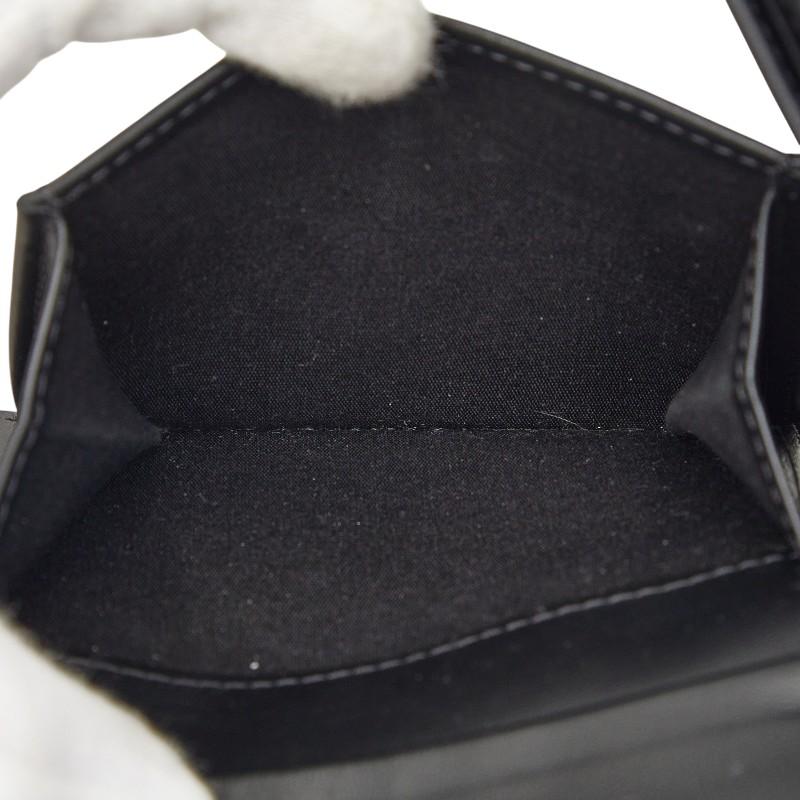 ディオール ロゴ 二つ折り財布 ブラック レザー メンズ Dior 【中古