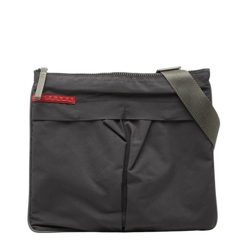 PRADA プラダスポーツ　バッグ グレー ナイロン製 プラダスポーツ 斜め掛け ショルダーバッグ グレー ナイロン