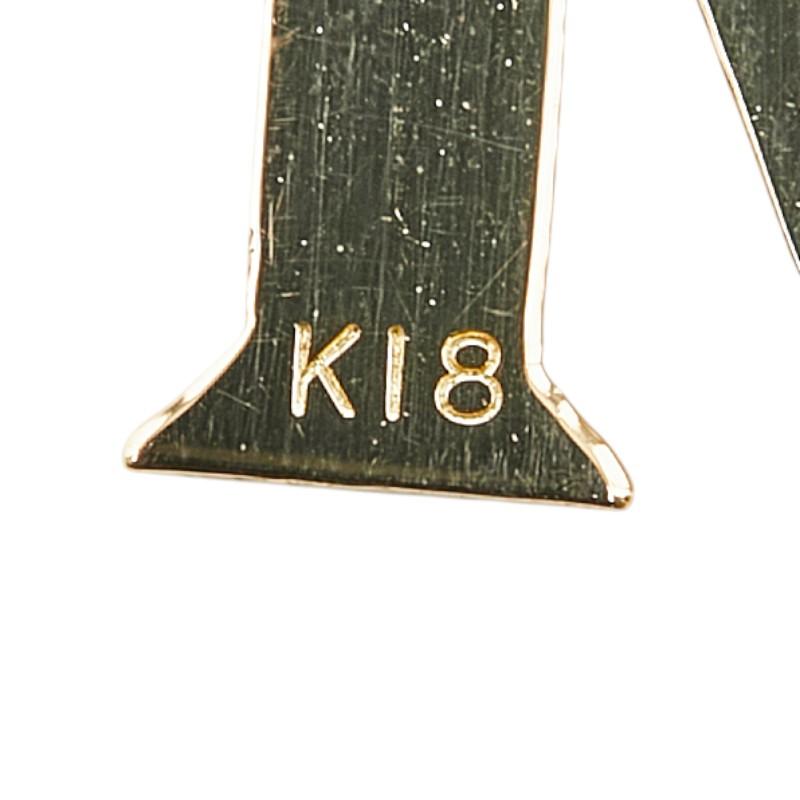 K18YG イエローゴールド イニシャルモチーフ(M) ペンダントトップ
