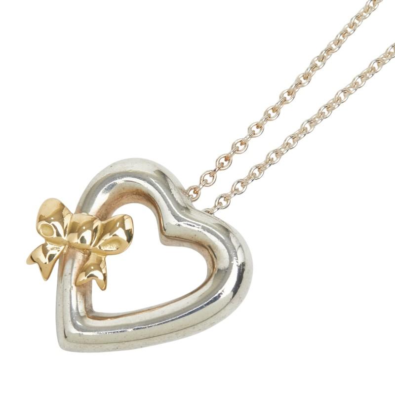 TIFFANY&Co.（ティファニー） ハート リボン ネックレス シルバー
