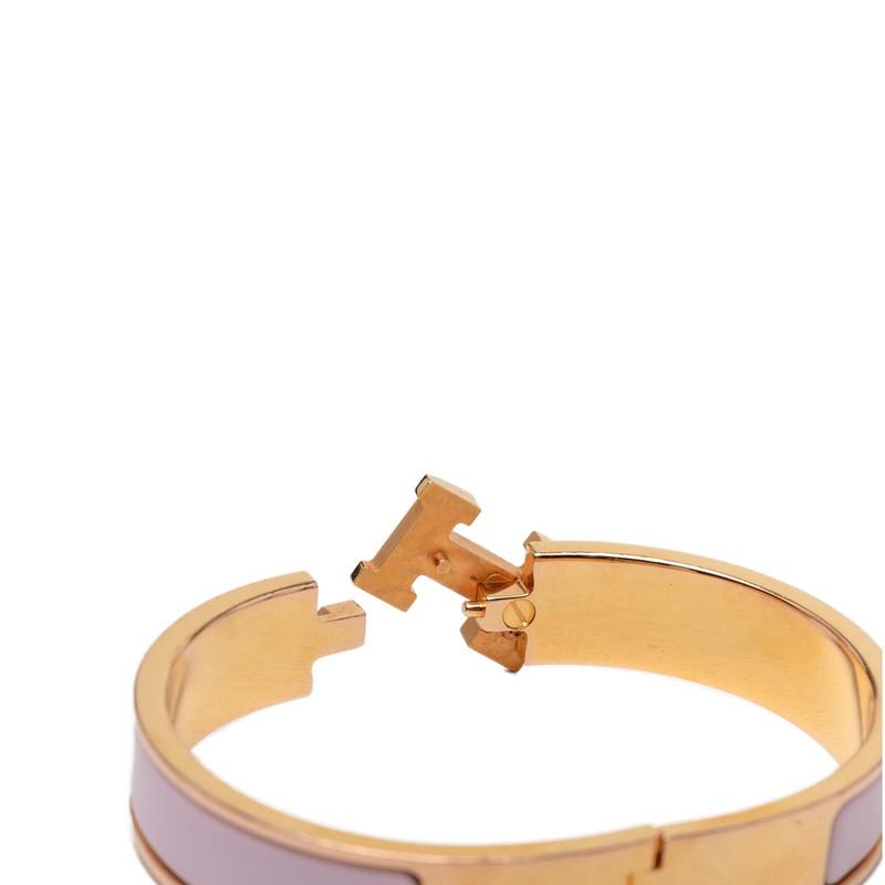 エルメス クリックH PM バングル ゴールド ピンク メッキ エナメル レディース HERMES 【中古】_4