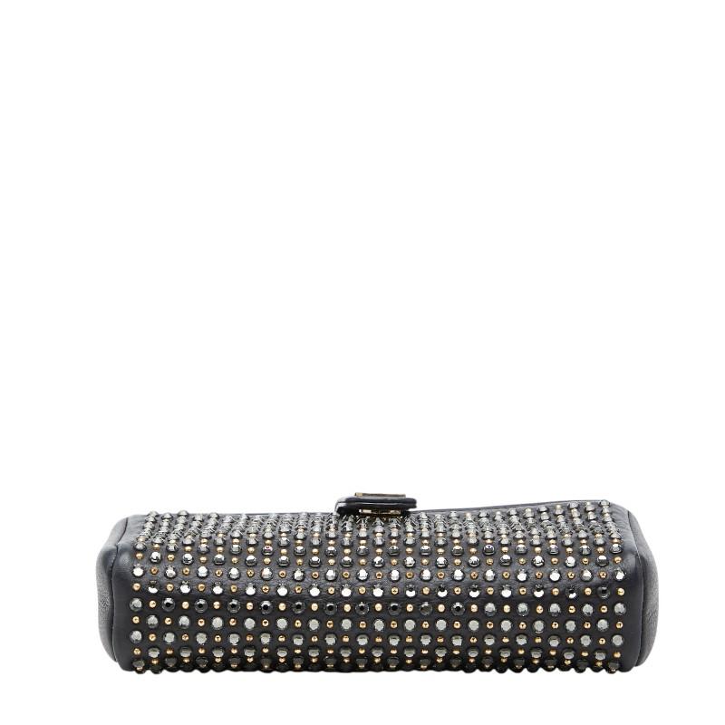 CHANEL（シャネル） ココマーク スタッズ ポーチ ブラック レザー