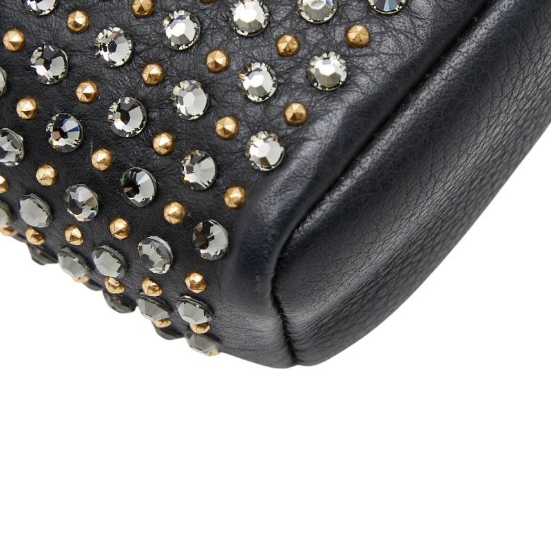 CHANEL（シャネル） ココマーク スタッズ ポーチ ブラック レザー