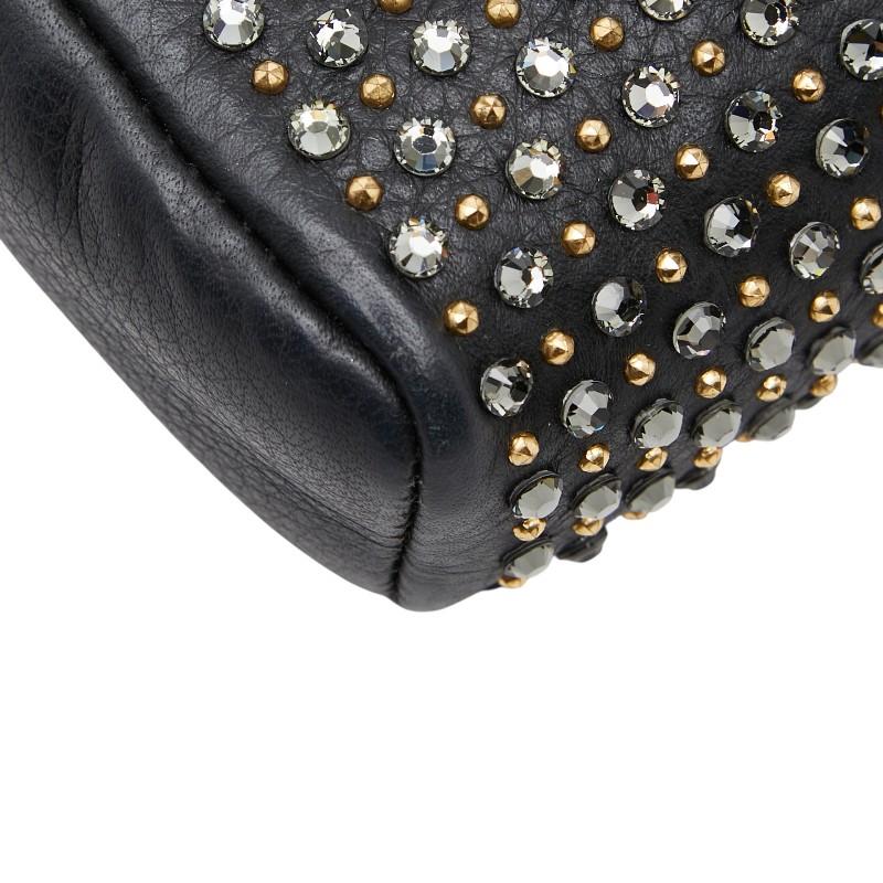 CHANEL シャネル ココマーク レザー ポーチ ブラック レディース CHANEL（シャネル） ココマーク スタッズ ポーチ ブラック レザー