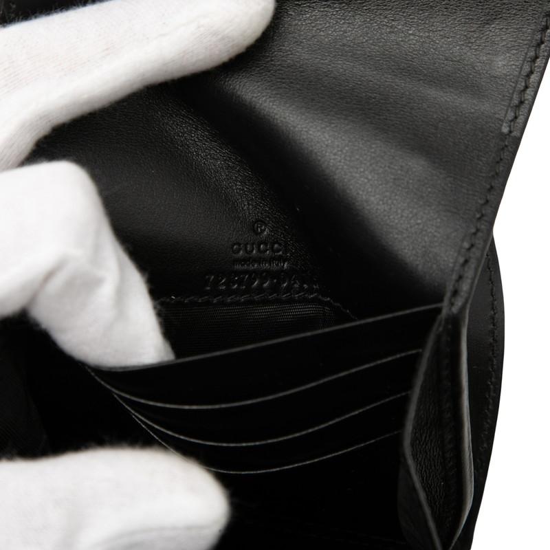 美品 グッチ GGマトラッセ GGロゴ 二つ折り財布 723799 レザー レディース GUCCI 【1-0265570】 GUCCI（グッチ） GGマトラッセ GGロゴ 二つ折り財布 723799 ブラック
