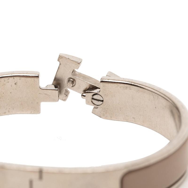 HERMES（エルメス） クリックH PM ブレスレット シルバー グレー