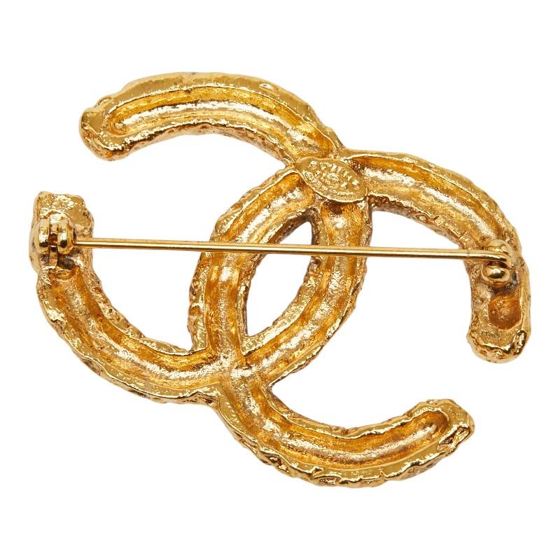 シャネル ココマーク ロゴブローチ 03A刻印 ゴールド メッキ レディース CHANEL 【中古】の画像