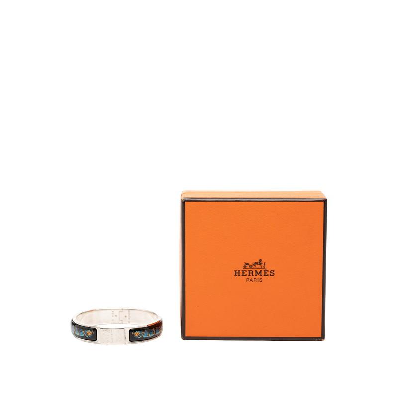HERMES（エルメス） エマイユPM ロケ 七宝焼き バングル シルバー
