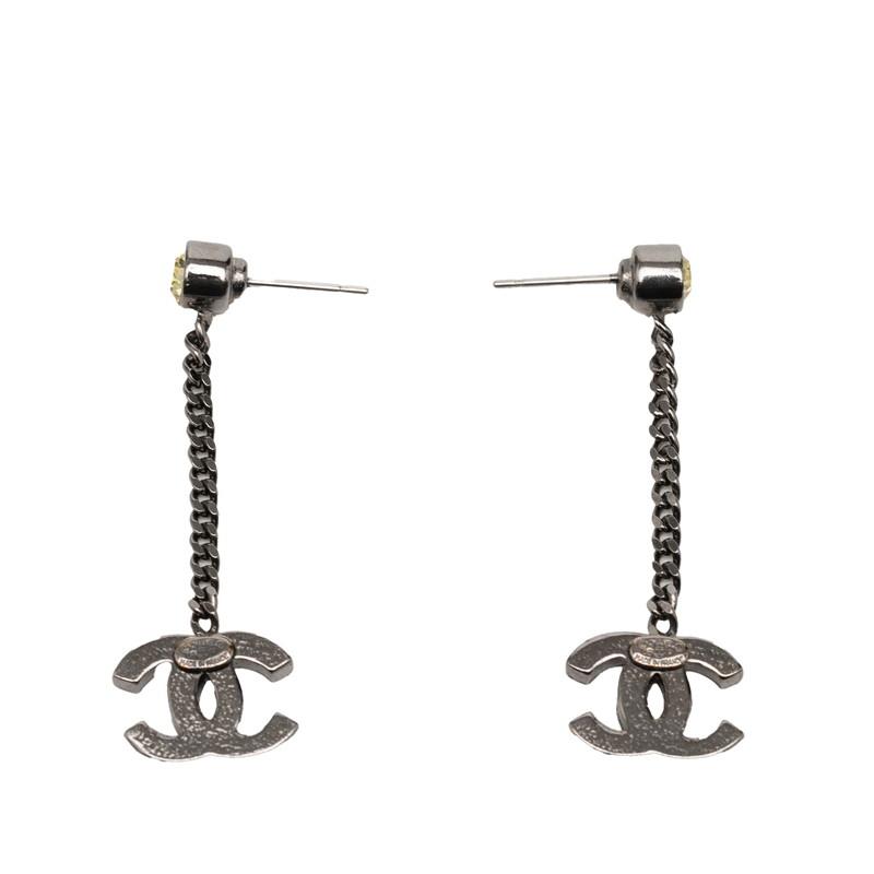CHANEL（シャネル） ココマーク ピアス シルバー イエロー メタル