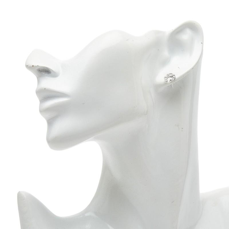 CELINE（セリーヌ） K18WG ホワイトゴールド 馬蹄モチーフ ピアス