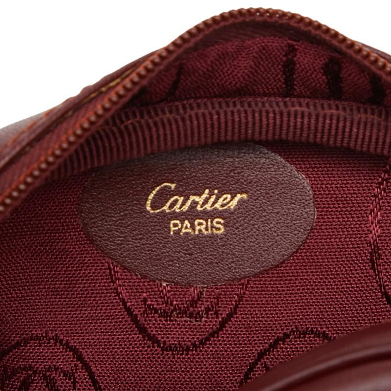 Cartier（カルティエ） ポーチ 小物入れ ワインレッド ボルドー レザー 