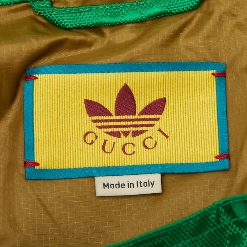 美品 グッチ × アディダス  マクロGG ハーフジップ アノラック ジャケット サイズ44 ナイロン レーヨン コットン メンズ GUCCI 【1-0266044】 GUCCI（グッチ） × アディダス マクロGG ハーフジップ アノラック