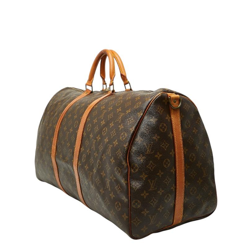 ルイ ヴィトン モノグラム キーポル バンドリエール60 ボストンバッグ M41412 ブラウン PVC レザー レディース LOUIS VUITTON 【中古】_1