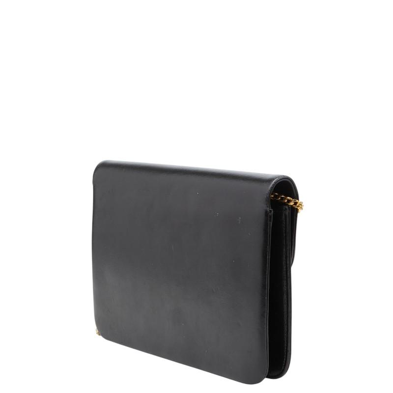 ディオール ヴィンテージ CDロゴ ショルダーバッグ レザー レディース Dior 【1-0266100】 ディオール ヴィンテージ CDロゴ ショルダーバッグ ブラック ゴールド