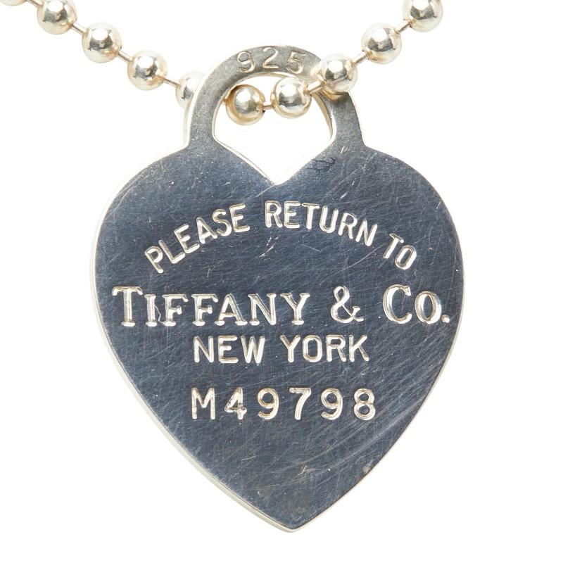 【美品】ティファニー　リターントゥ　ハートタグ　ネックレス　社外ボールチェーン TIFFANY&Co.（ティファニー） リターン トゥ ハート タグ ボール