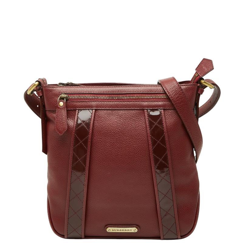 BURBERRY（バーバリー） 斜め掛け ショルダーバッグ レッド レザー