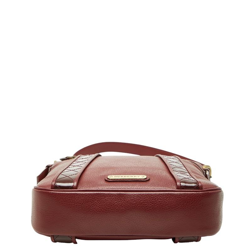 BURBERRY（バーバリー） 斜め掛け ショルダーバッグ レッド レザー