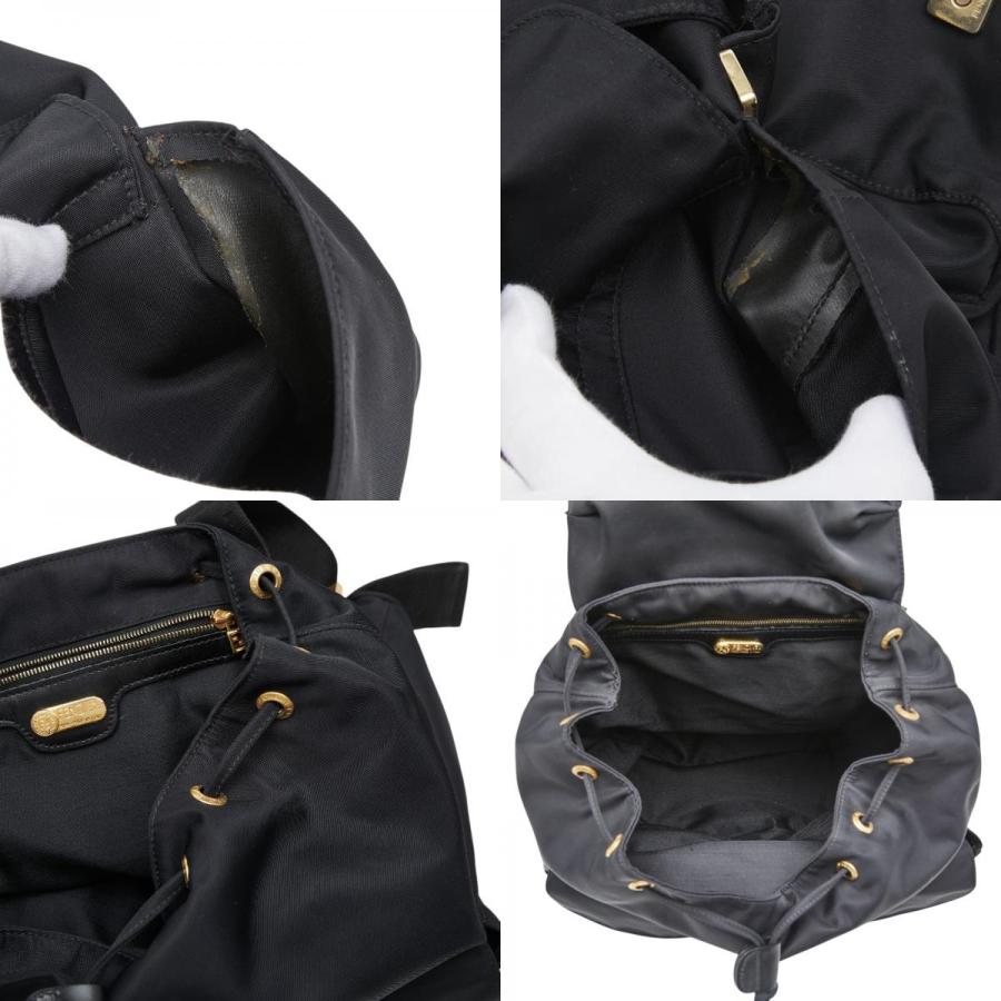 FENDI（フェンディ） バックパック リュック ブラック ナイロン レザー 