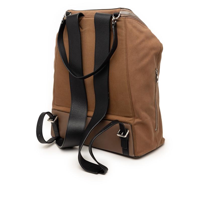 ロエベ ゴヤ スカル リュック デイパック バックパック ベージュ キャンバス レザー メンズ LOEWE 【中古】_1