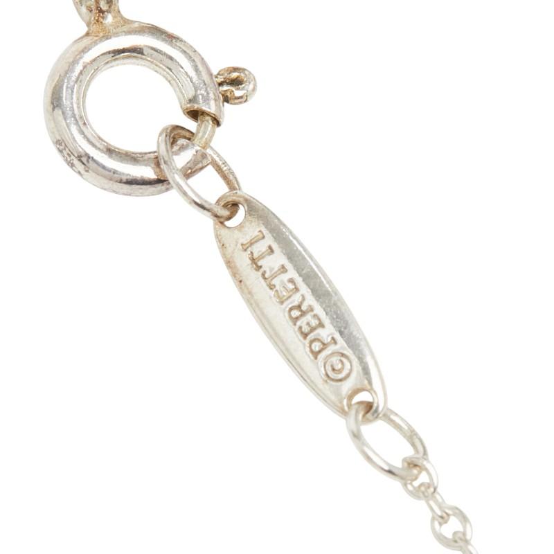 TIFFANY&Co ティファニーオープンハートサファイア付チェーンネックレス TIFFANY&Co.（ティファニー） エルサペレッティ オープンハート