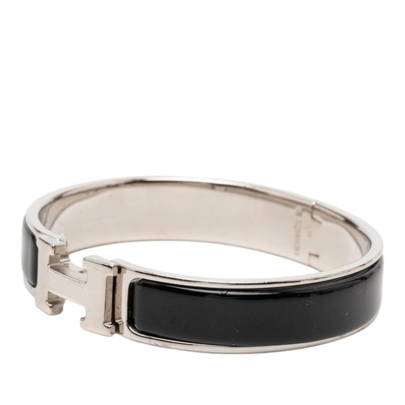 HERMES（エルメス） クリックH PM ブレスレット シルバー ブラック