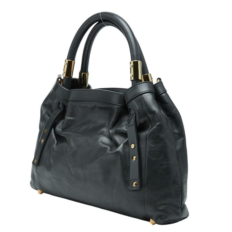 Chloe（クロエ） ヴィクトリア ハンドバッグ ブラック レザー