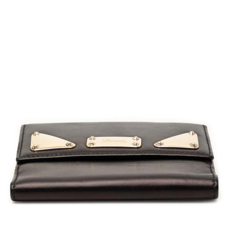 GUCCI（グッチ） 二つ折り財布 181896 ブラック レザー レディース