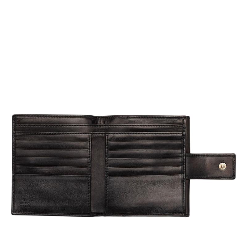 GUCCI（グッチ） 二つ折り財布 181896 ブラック レザー レディース